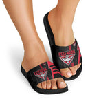 Essendon Bombers Slide Sandals Modern Geometric Sports Graphic Style