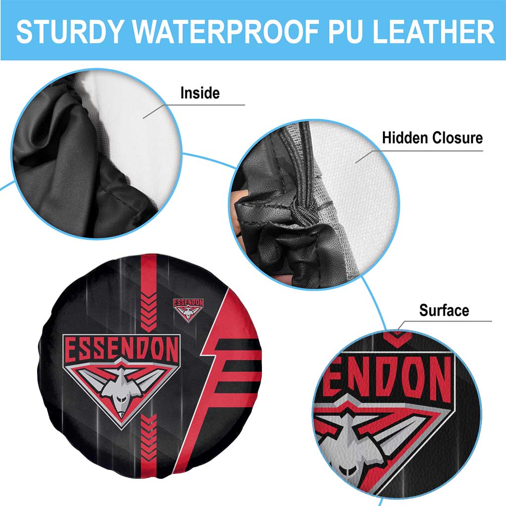 Essendon Bombers Spare Tire Cover Modern Geometric Sports Graphic Style