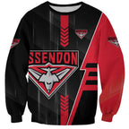 Personalized Essendon Bombers Sweatshirt Modern Geometric Sports Graphic Style