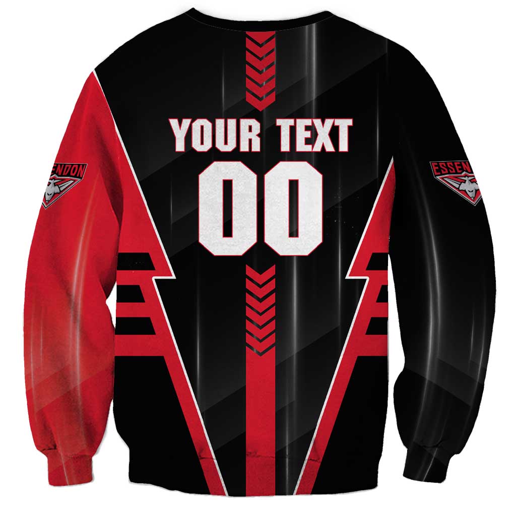 Personalized Essendon Bombers Sweatshirt Modern Geometric Sports Graphic Style