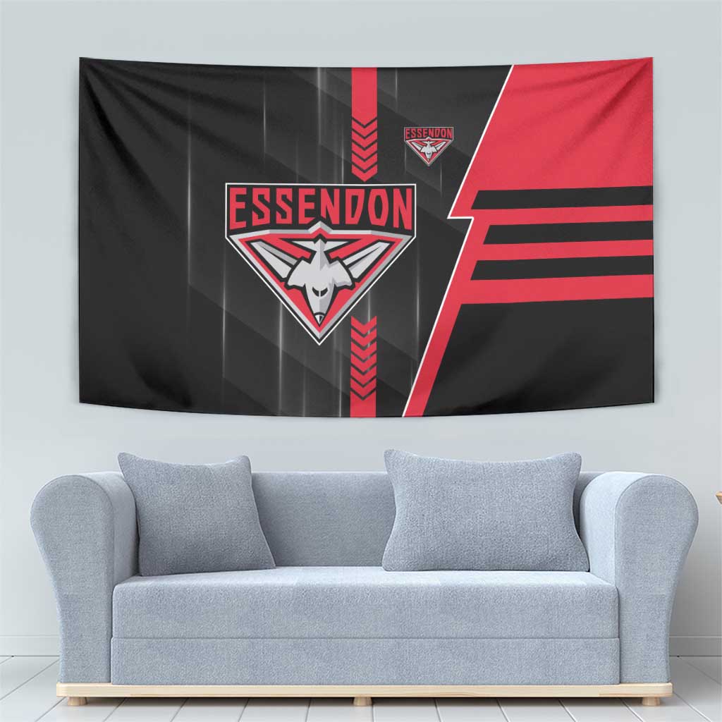 Essendon Bombers Tapestry Modern Geometric Sports Graphic Style