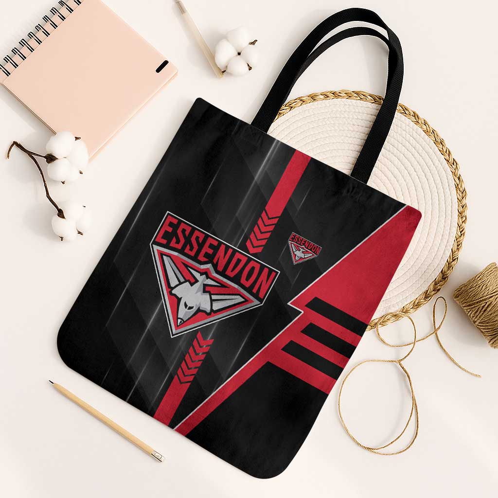 Essendon Bombers Tote Bag Modern Geometric Sports Graphic Style