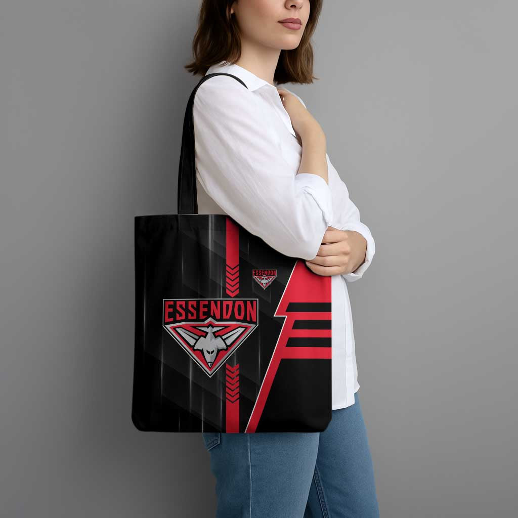 Essendon Bombers Tote Bag Modern Geometric Sports Graphic Style