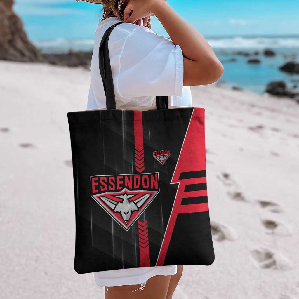 Essendon Bombers Tote Bag Modern Geometric Sports Graphic Style
