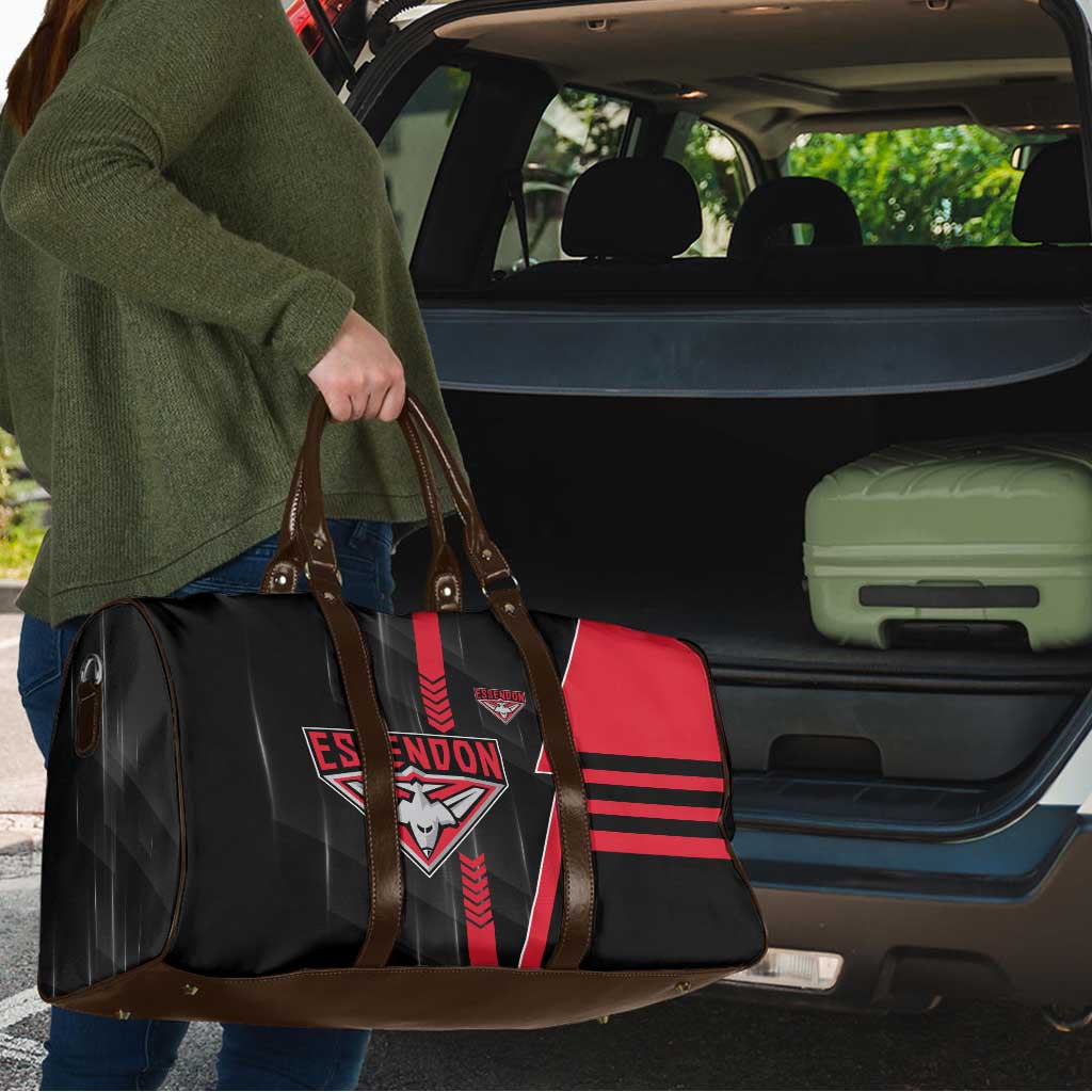 Essendon Bombers Travel Bag Modern Geometric Sports Graphic Style