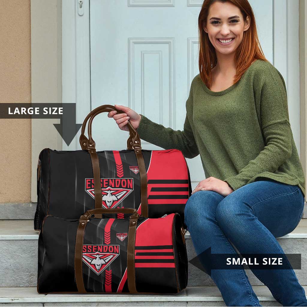 Essendon Bombers Travel Bag Modern Geometric Sports Graphic Style