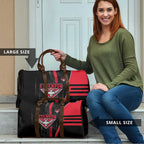 Essendon Bombers Travel Bag Modern Geometric Sports Graphic Style