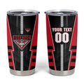 Personalized Essendon Bombers Tumbler Cup Modern Geometric Sports Graphic Style