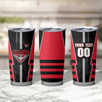 Personalized Essendon Bombers Tumbler Cup Modern Geometric Sports Graphic Style