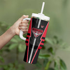 Personalized Essendon Bombers Tumbler With Handle Modern Geometric Sports Graphic Style