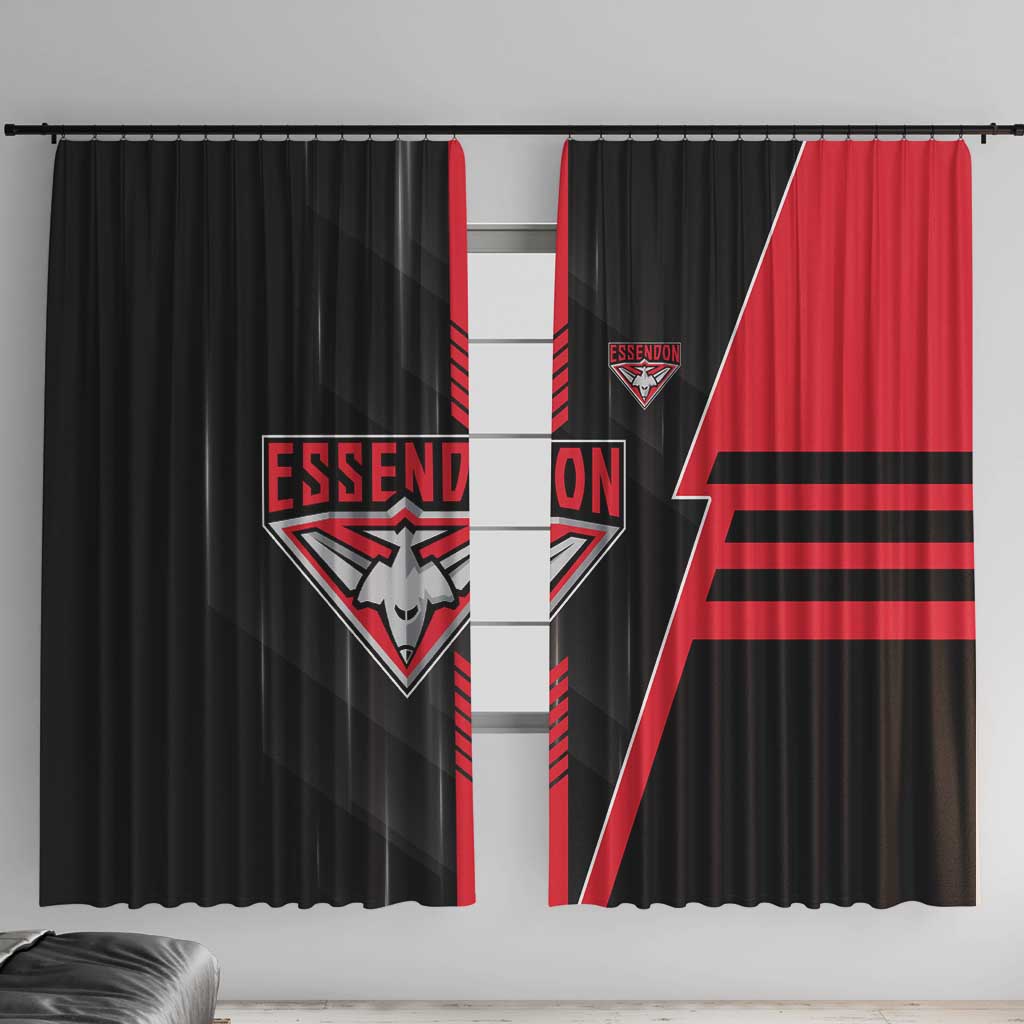Essendon Bombers Window Curtain Modern Geometric Sports Graphic Style