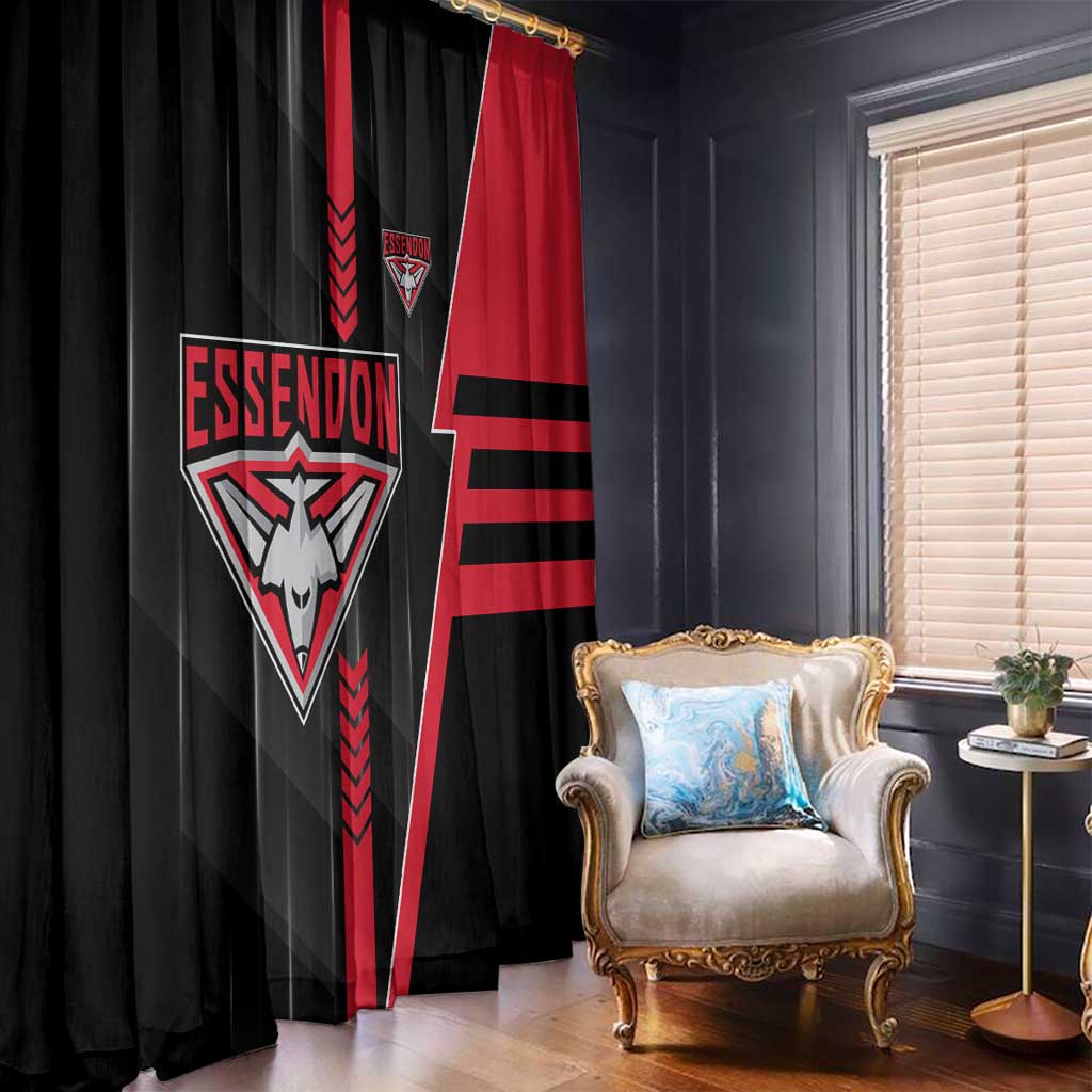 Essendon Bombers Window Curtain Modern Geometric Sports Graphic Style