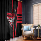 Essendon Bombers Window Curtain Modern Geometric Sports Graphic Style