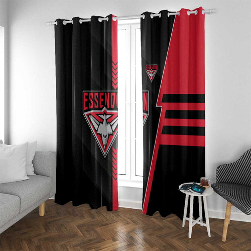 Essendon Bombers Window Curtain Modern Geometric Sports Graphic Style