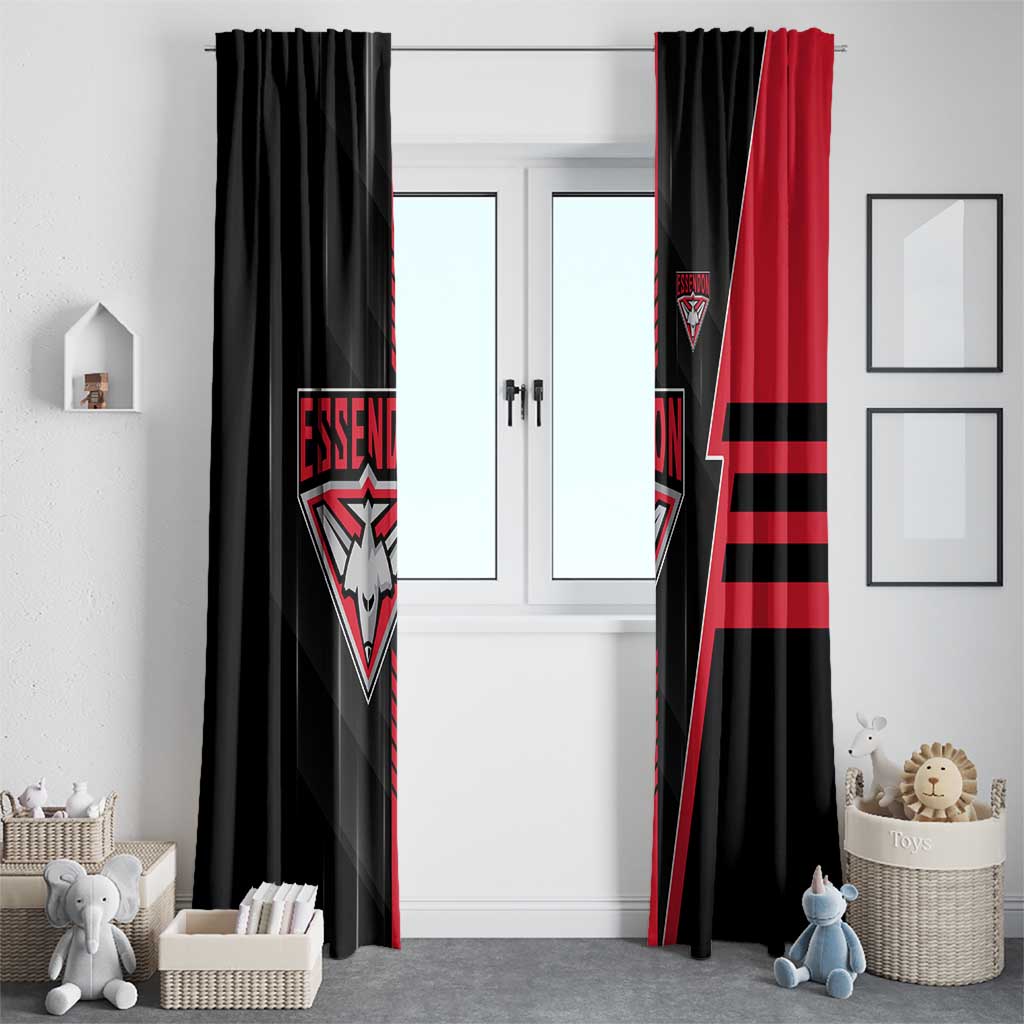 Essendon Bombers Window Curtain Modern Geometric Sports Graphic Style