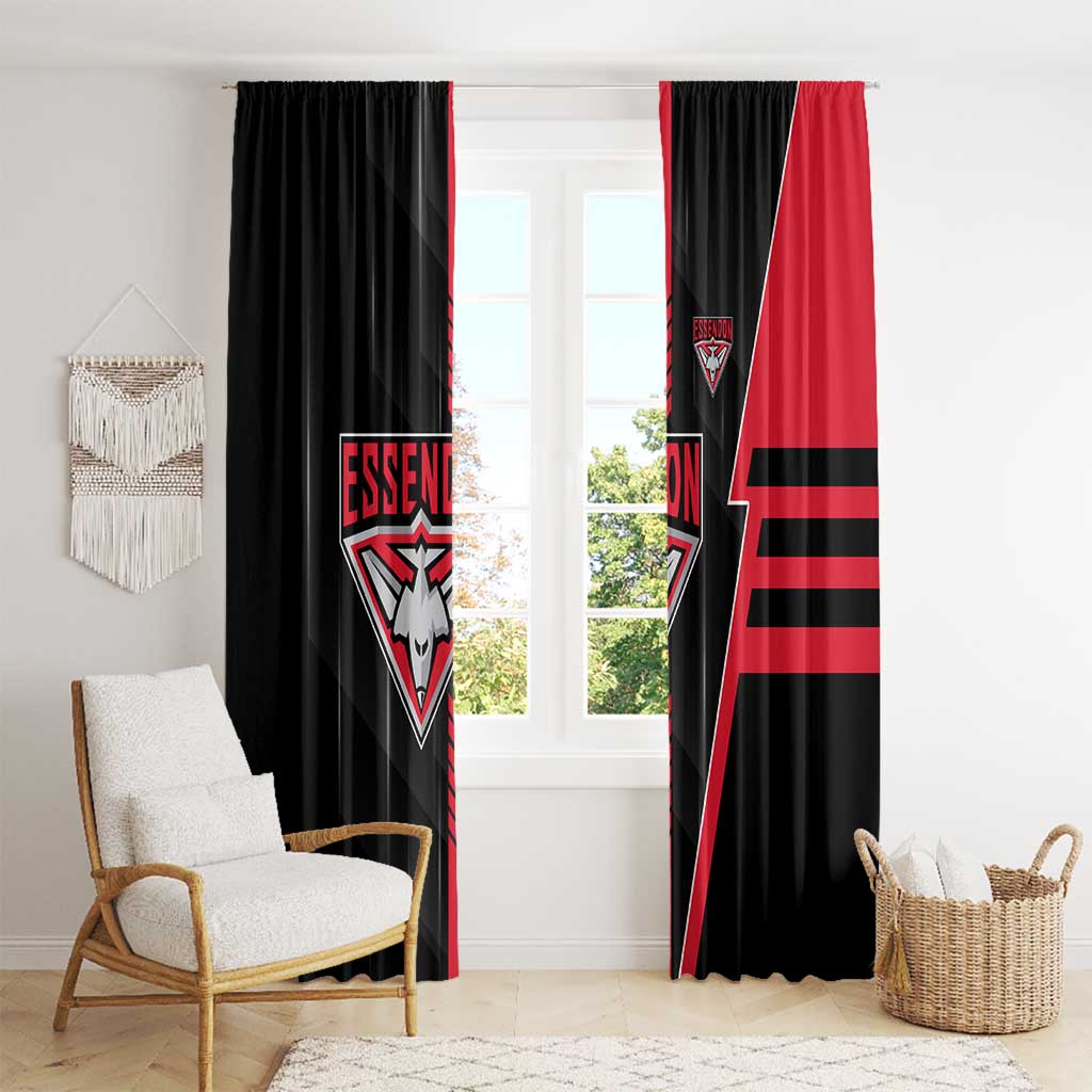 Essendon Bombers Window Curtain Modern Geometric Sports Graphic Style
