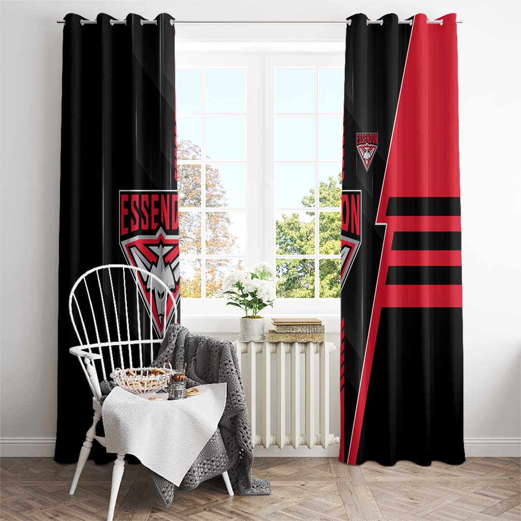 Essendon Bombers Window Curtain Modern Geometric Sports Graphic Style