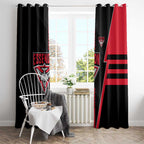 Essendon Bombers Window Curtain Modern Geometric Sports Graphic Style