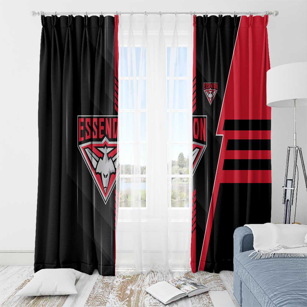 Essendon Bombers Window Curtain Modern Geometric Sports Graphic Style