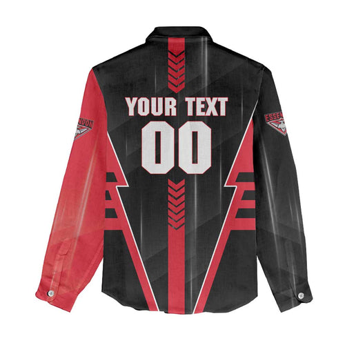 Personalized Essendon Bombers Women Casual Shirt Modern Geometric Sports Graphic Style