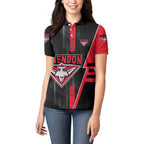 Personalized Essendon Bombers Women Polo Shirt Modern Geometric Sports Graphic Style