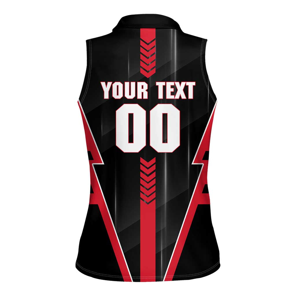 Personalized Essendon Bombers Women Sleeveless Polo Shirt Modern Geometric Sports Graphic Style