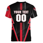 Personalized Essendon Bombers Women V-Neck T-Shirt Modern Geometric Sports Graphic Style