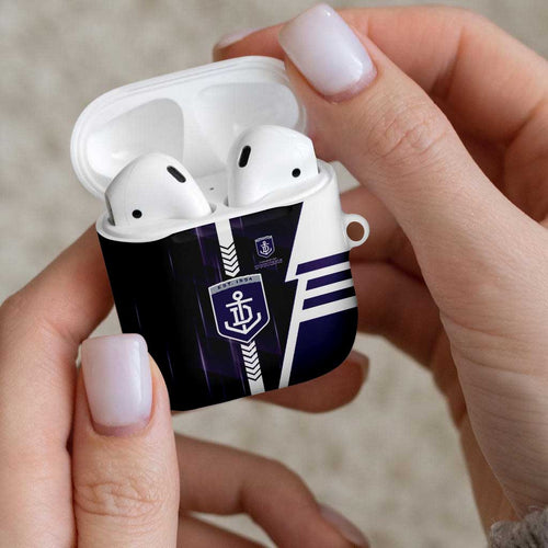 Fremantle Dockers AirPods Case Modern Geometric Sports Graphic Style