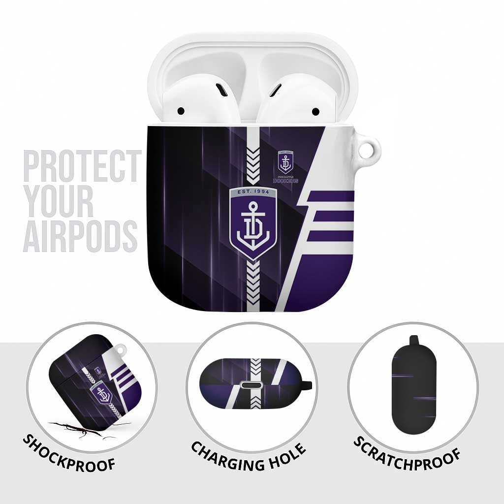 Fremantle Dockers AirPods Case Modern Geometric Sports Graphic Style