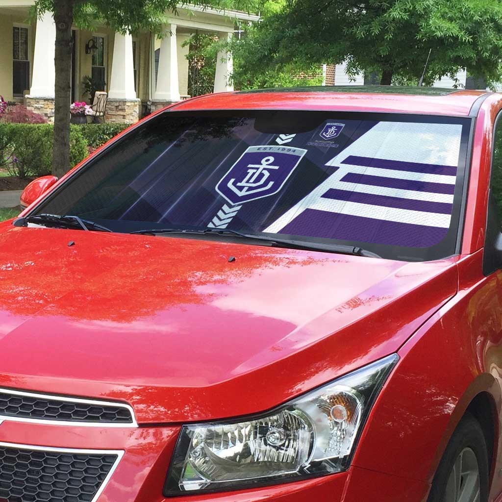 Fremantle Dockers Auto Sun Shade Modern Geometric Sports Graphic Style