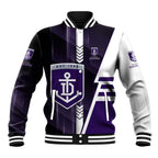 Personalized Fremantle Dockers Baseball Jacket Modern Geometric Sports Graphic Style