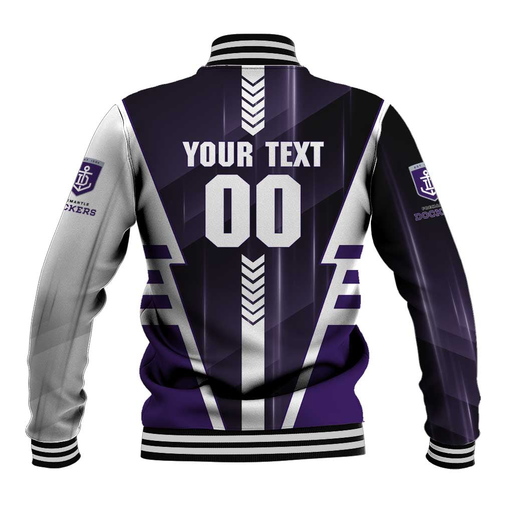 Personalized Fremantle Dockers Baseball Jacket Modern Geometric Sports Graphic Style