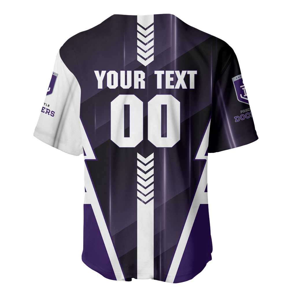 Personalized Fremantle Dockers Baseball Jersey Modern Geometric Sports Graphic Style