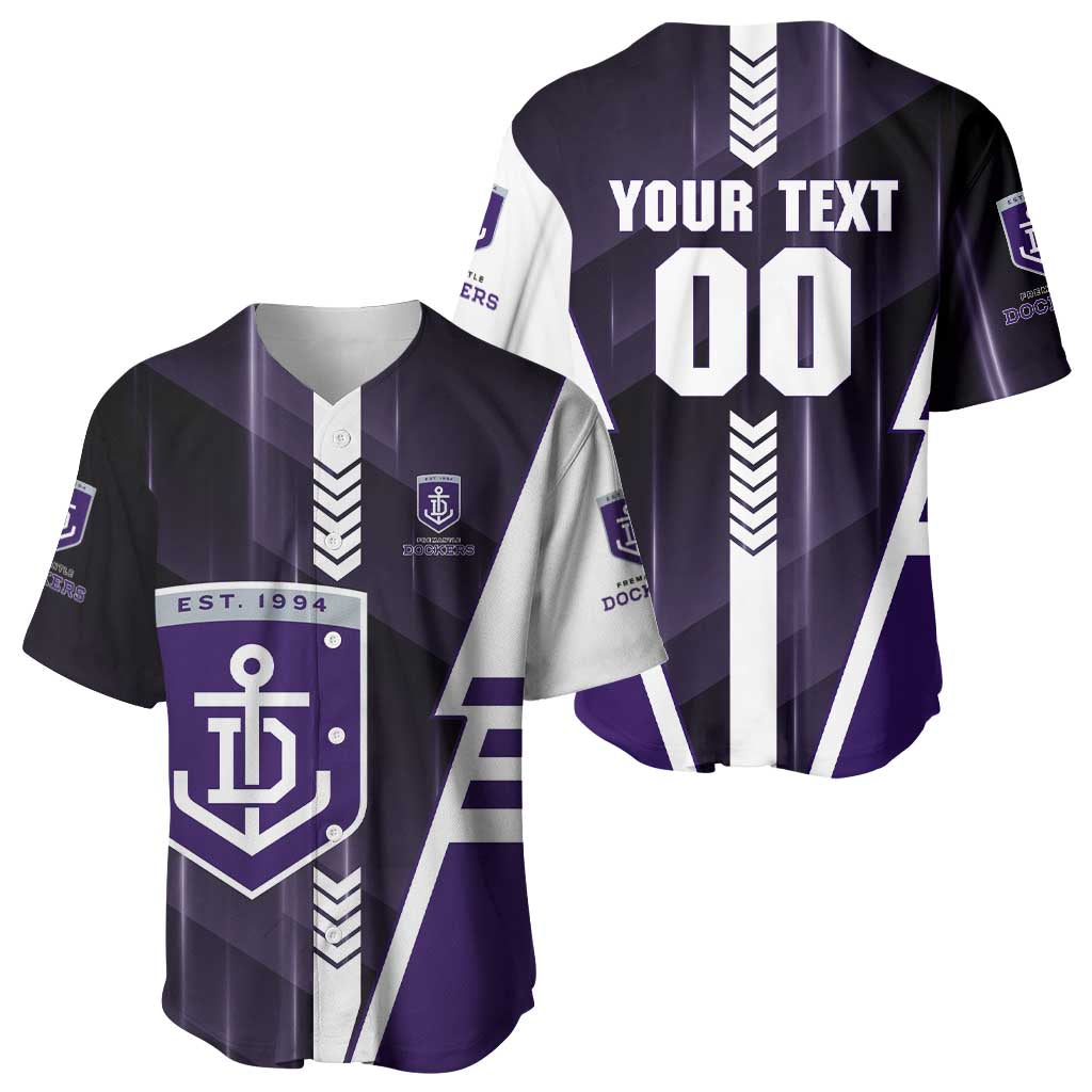 Personalized Fremantle Dockers Baseball Jersey Modern Geometric Sports Graphic Style