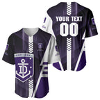 Personalized Fremantle Dockers Baseball Jersey Modern Geometric Sports Graphic Style