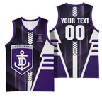 Personalized Fremantle Dockers Basketball Jersey Modern Geometric Sports Graphic Style