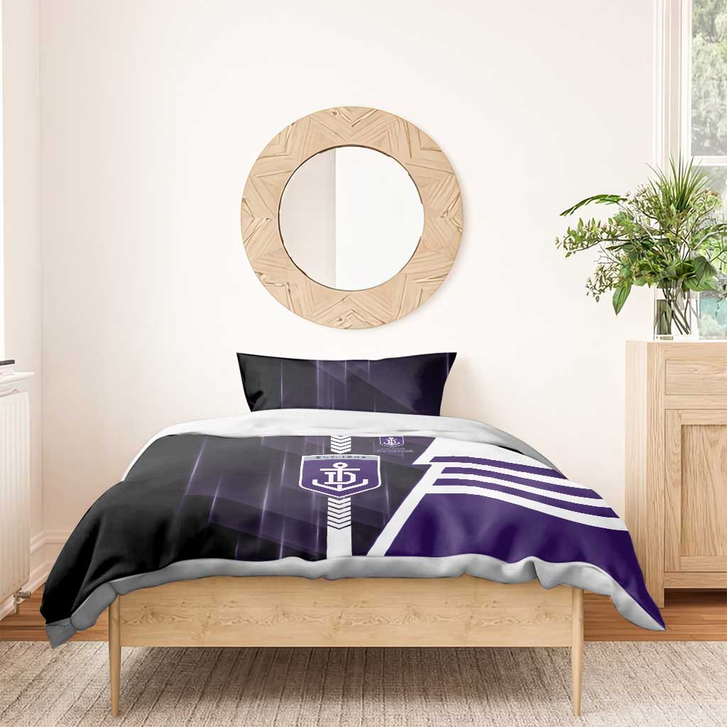 Fremantle Dockers Bedding Set Modern Geometric Sports Graphic Style