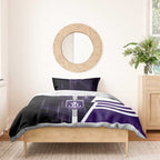 Fremantle Dockers Bedding Set Modern Geometric Sports Graphic Style