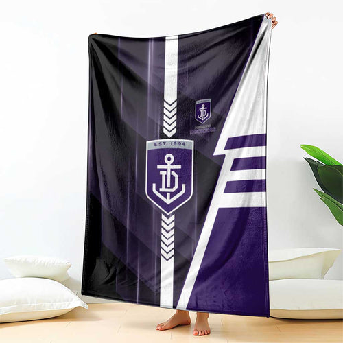 Fremantle Dockers Blanket Modern Geometric Sports Graphic Style