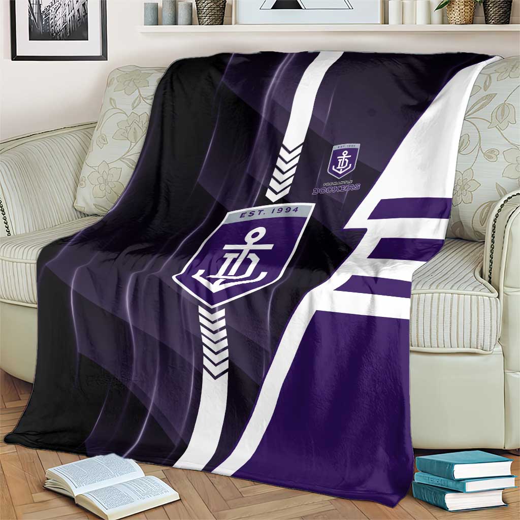Fremantle Dockers Blanket Modern Geometric Sports Graphic Style