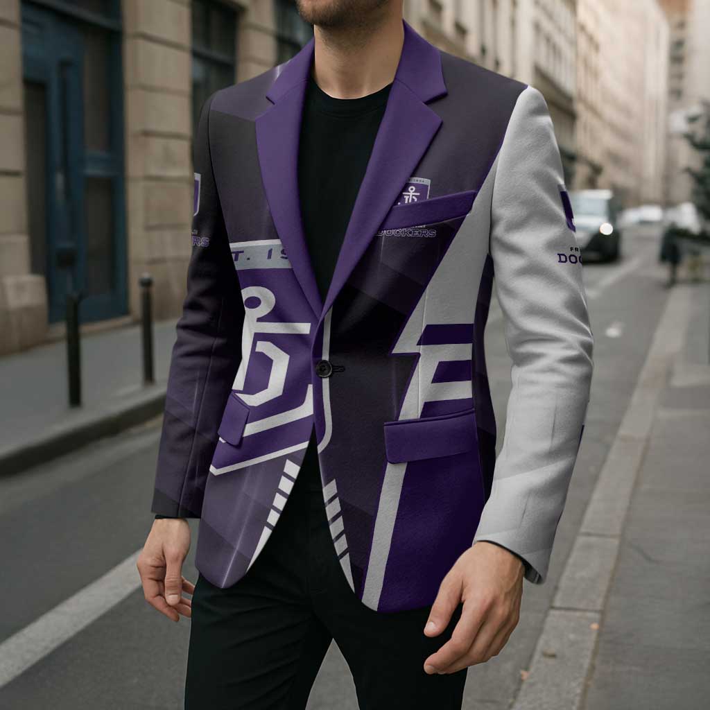 Personalized Fremantle Dockers Blazer Modern Geometric Sports Graphic Style