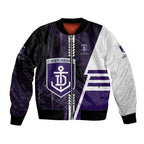 Personalized Fremantle Dockers Bomber Jacket Modern Geometric Sports Graphic Style