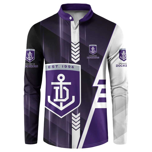 Personalized Fremantle Dockers Button Sweatshirt Modern Geometric Sports Graphic Style