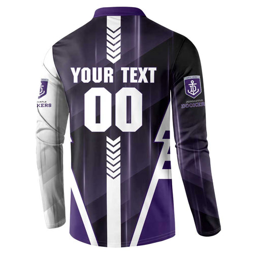 Personalized Fremantle Dockers Button Sweatshirt Modern Geometric Sports Graphic Style