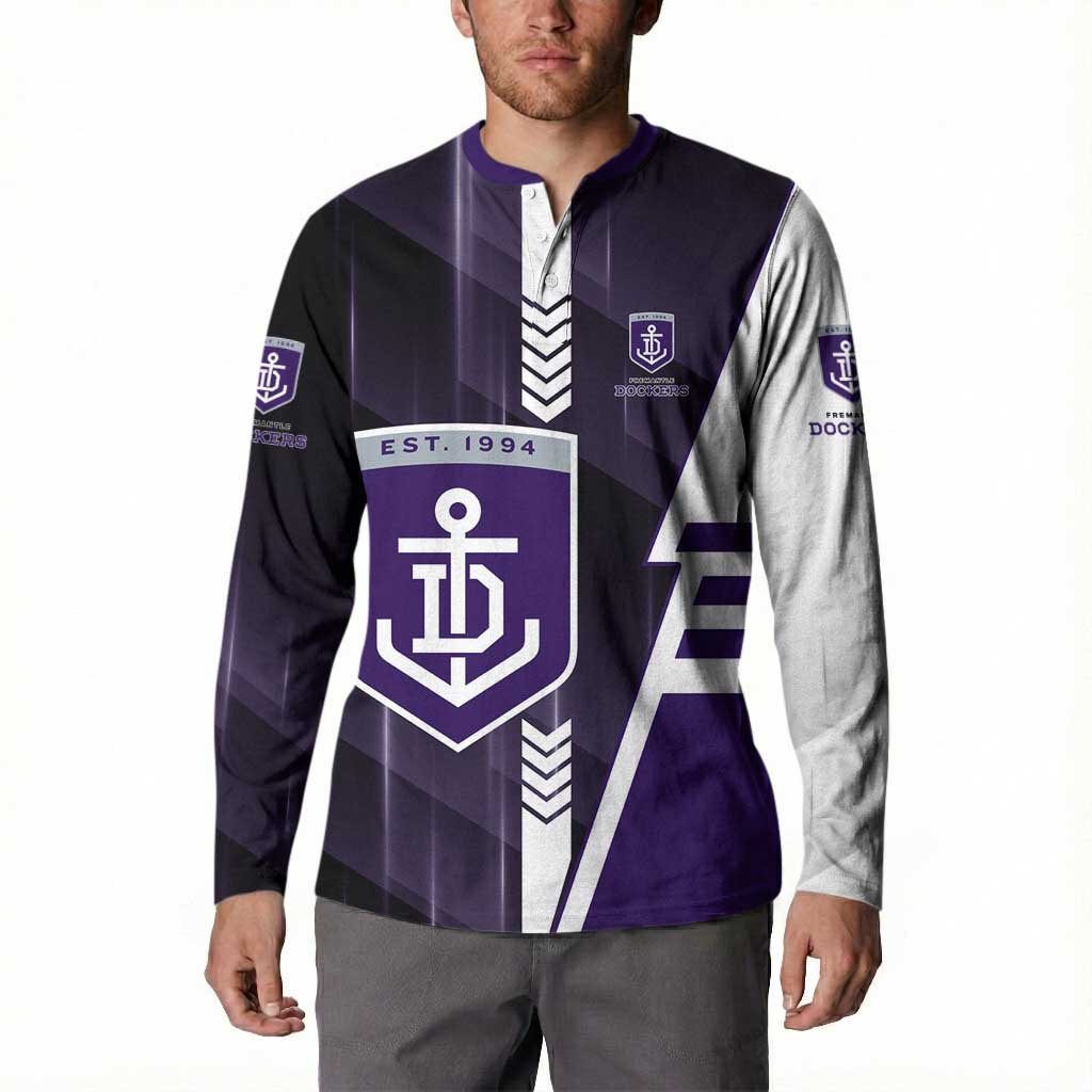 Personalized Fremantle Dockers Button Sweatshirt Modern Geometric Sports Graphic Style
