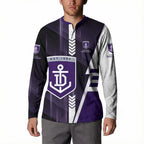 Personalized Fremantle Dockers Button Sweatshirt Modern Geometric Sports Graphic Style