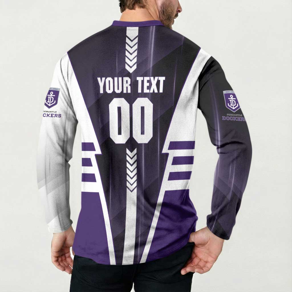 Personalized Fremantle Dockers Button Sweatshirt Modern Geometric Sports Graphic Style
