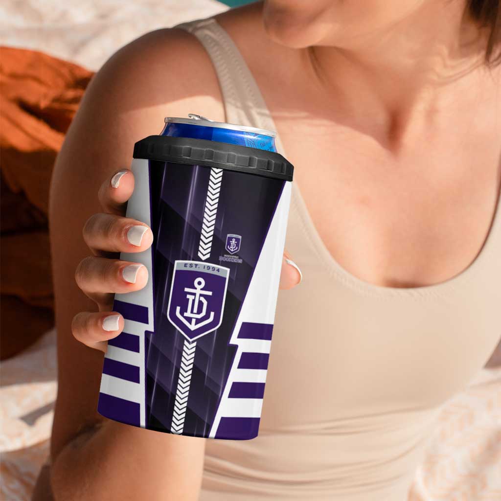 Personalized Fremantle Dockers 4 in 1 Can Cooler Tumbler Modern Geometric Sports Graphic Style