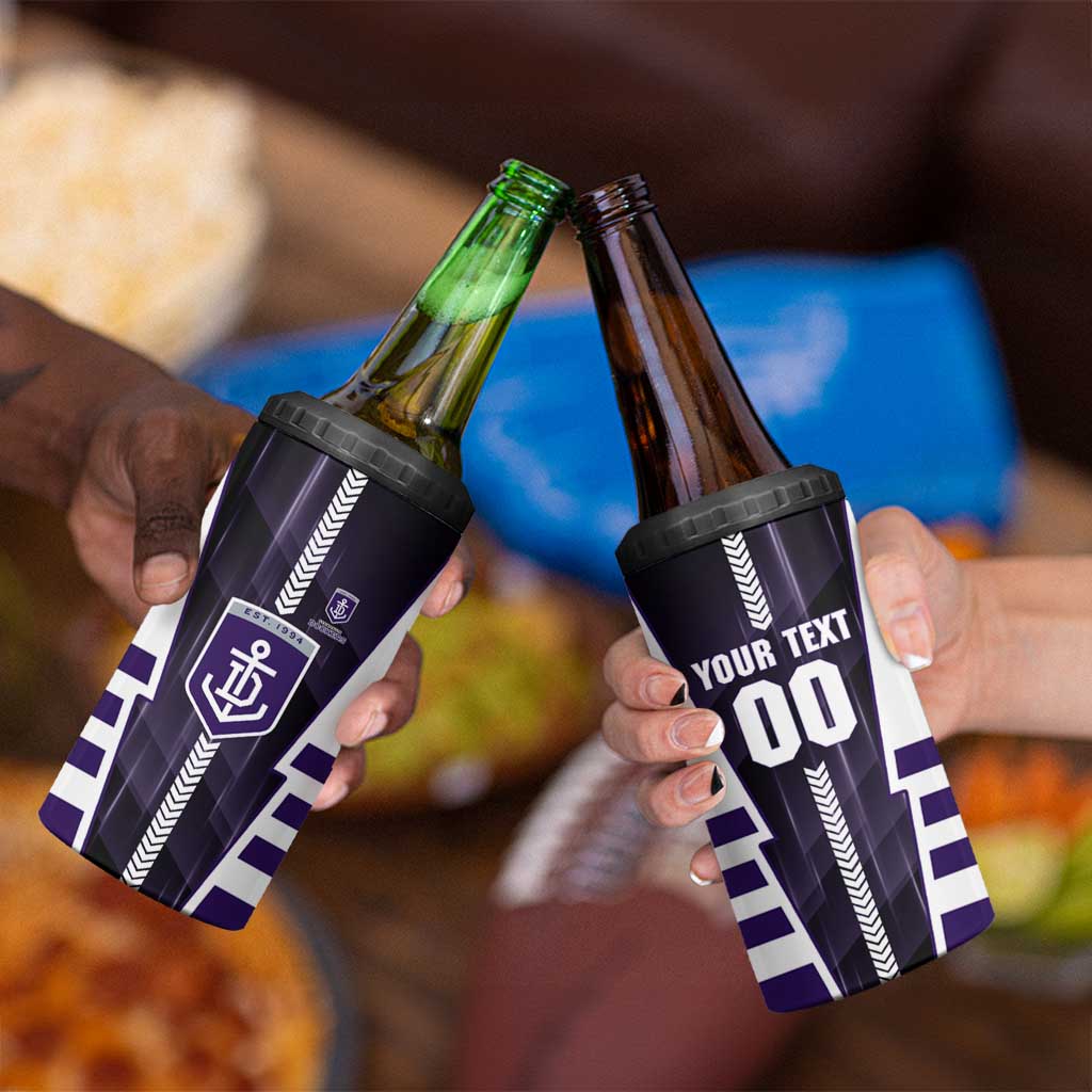 Personalized Fremantle Dockers 4 in 1 Can Cooler Tumbler Modern Geometric Sports Graphic Style
