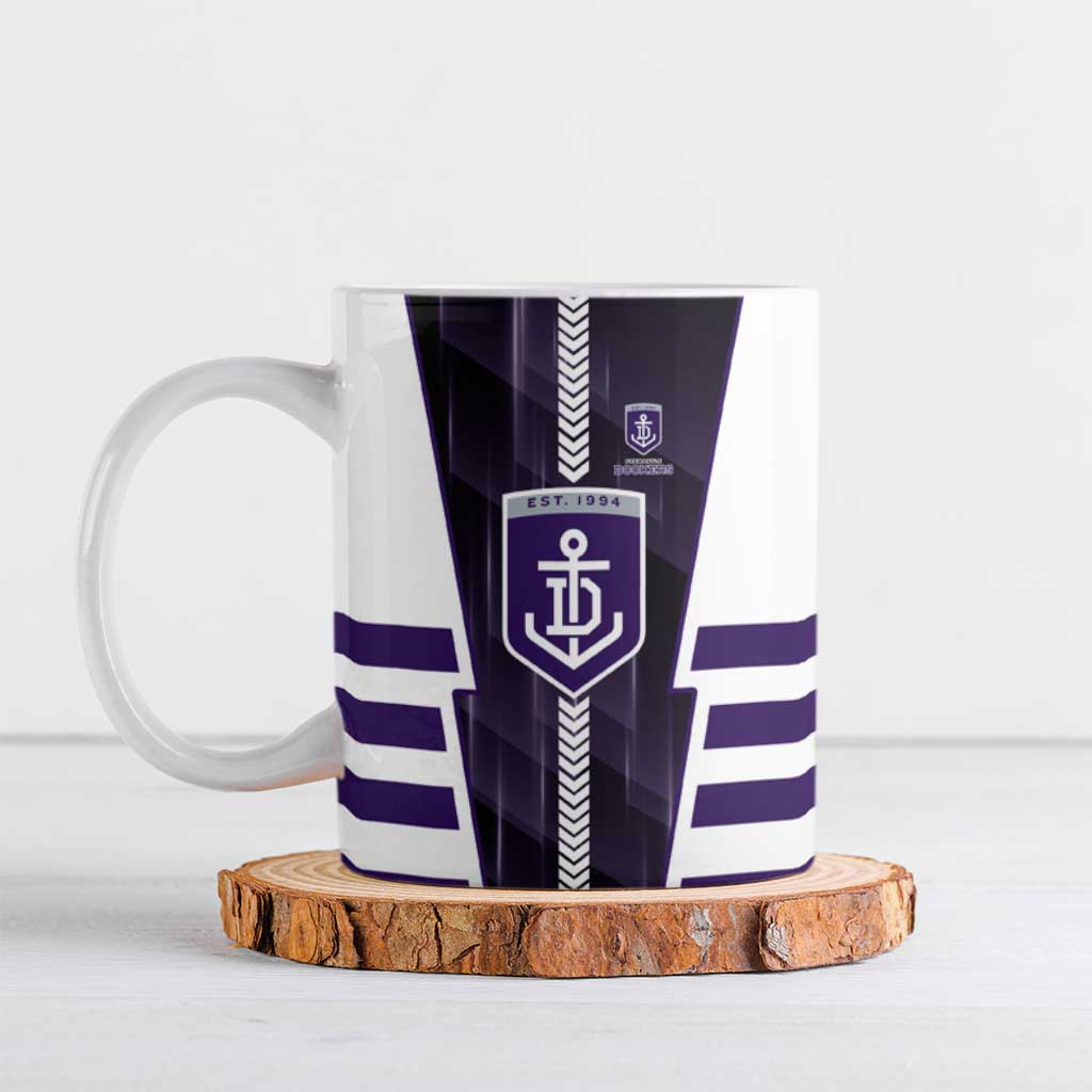 Personalized Fremantle Dockers Ceramic Mug Modern Geometric Sports Graphic Style